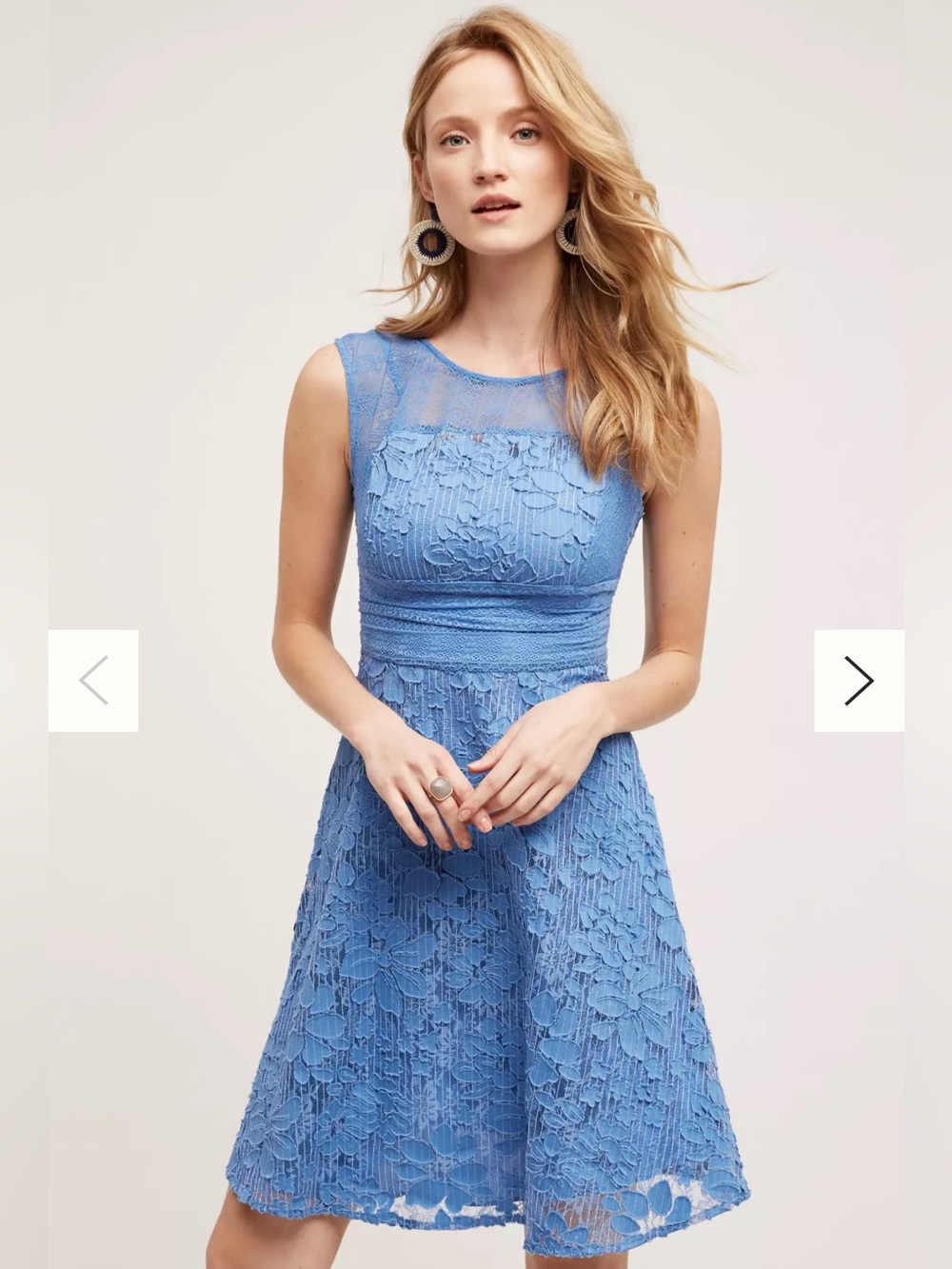 Moulinette Soeurs Anthropologie Liliflora Lace Sleeveless Midi Dress